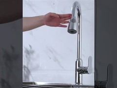 Messing- Einzel-Griff-Zug--Untensprüher-Küchen-Hahn mit Dreifunktions--Sprayhead in Chrome