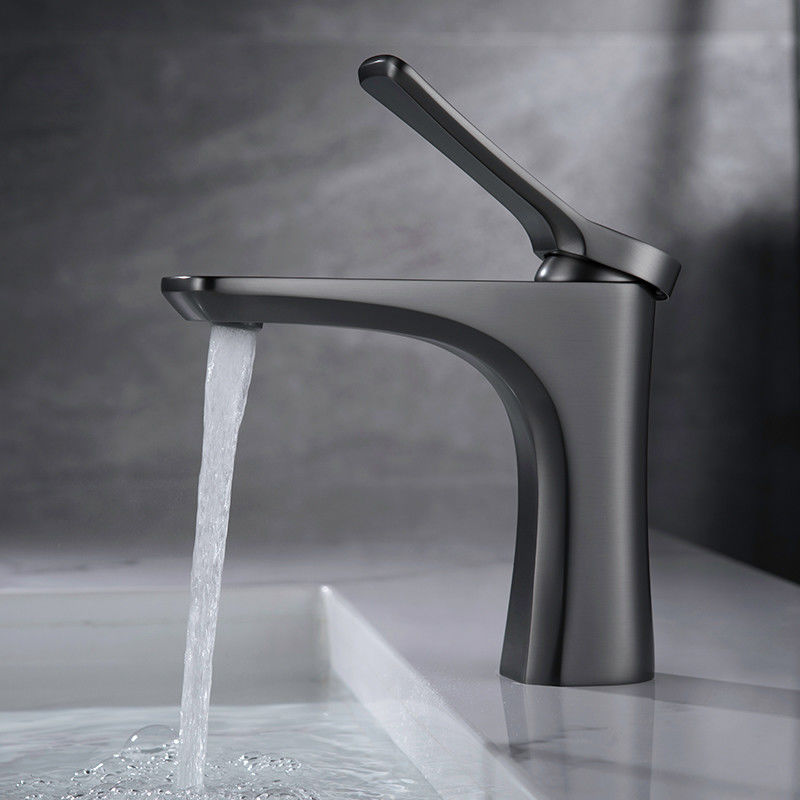 Modernes einzelnes Messingloch-einzelner Griff-Becken-Mischer in Chrome Matte Black Gold Grey