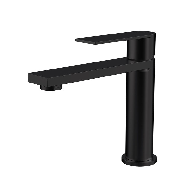 Einzelnes Loch-einzelner Griff-Becken-Mischer des Edelstahl-SUS304 in Matte Black Grey-SN Gold