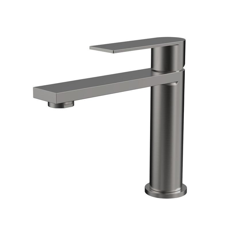 Einzelnes Loch-einzelner Griff-Becken-Mischer des Edelstahl-SUS304 in Matte Black Grey-SN Gold