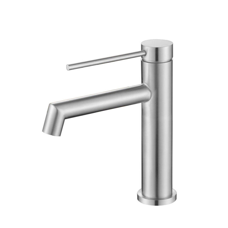 Einzelnes Loch-einzelner Griff-Becken-Mischer des Edelstahl-SUS304 in Matte Black Grey-SN Gold