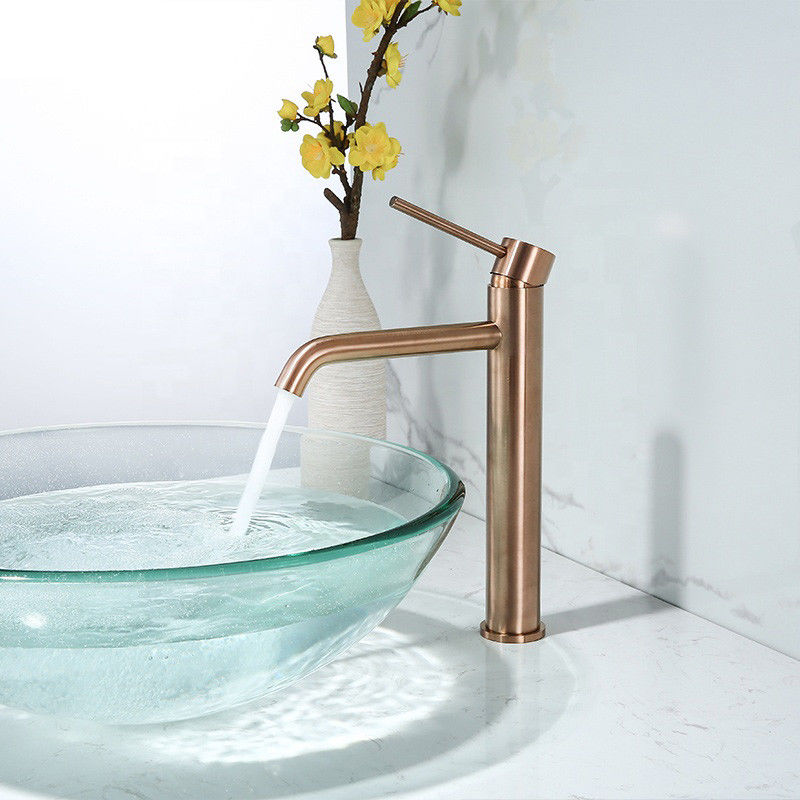 Schiff-einzelnes Loch-einzelner Griff-Becken-Mischer des Edelstahl-SUS304 in Grey Matte Black Gold Sn