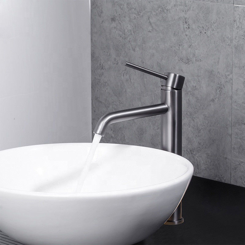 Schiff-einzelnes Loch-einzelner Griff-Becken-Mischer des Edelstahl-SUS304 in Grey Matte Black Gold Sn