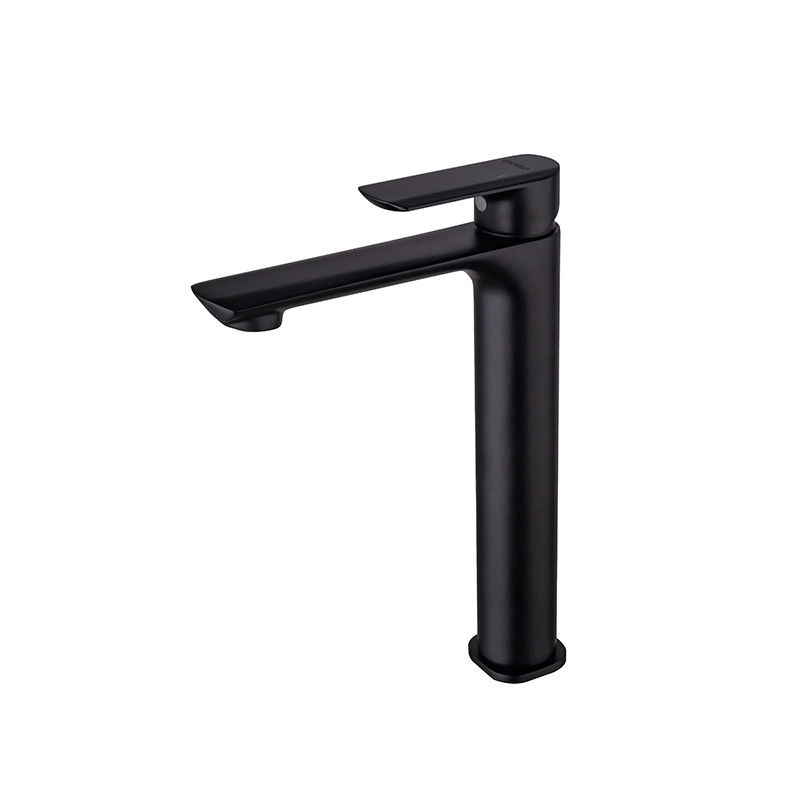 Messingschiff-einzelnes Loch-einzelner Griff-Becken-Mischer-Hahn in Chrome Matte Black Grey Gold