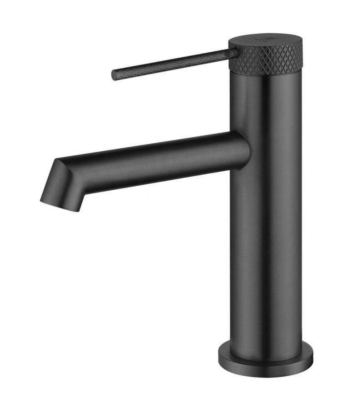 Modernes einzelnes Messingloch-einzelner Griff-Becken-Mischer in Chrome Matte Black Gold Grey