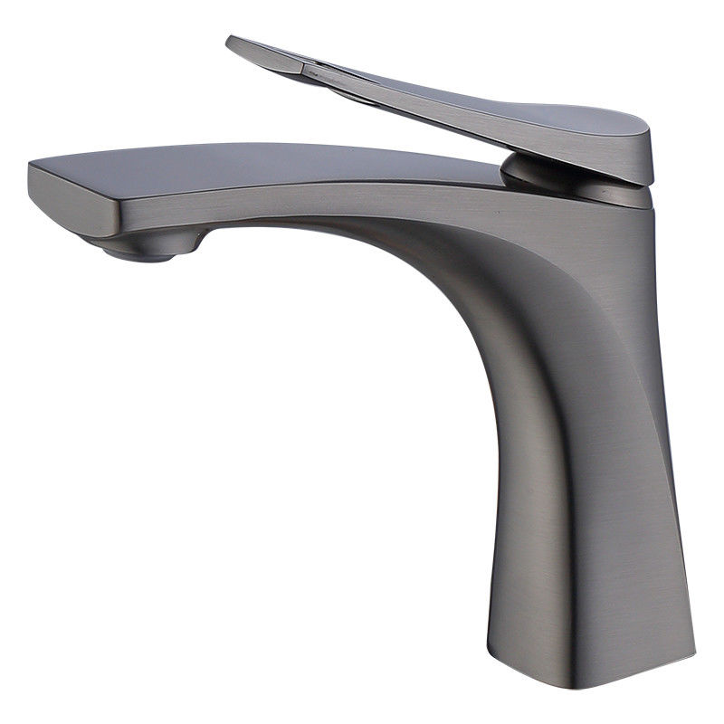 Modernes einzelnes Messingloch-einzelner Griff-Becken-Mischer in Chrome Matte Black Gold Grey