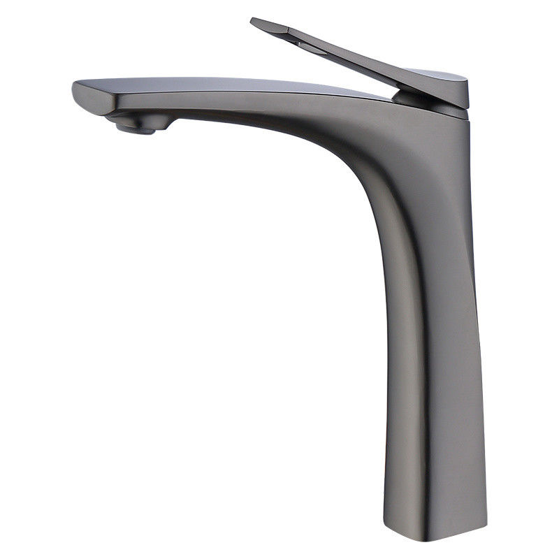 Modernes Schiff-einzelnes Messingloch-einzelner Griff-Becken-Mischer-Hahn in Chrome Matte Black Gold Grey